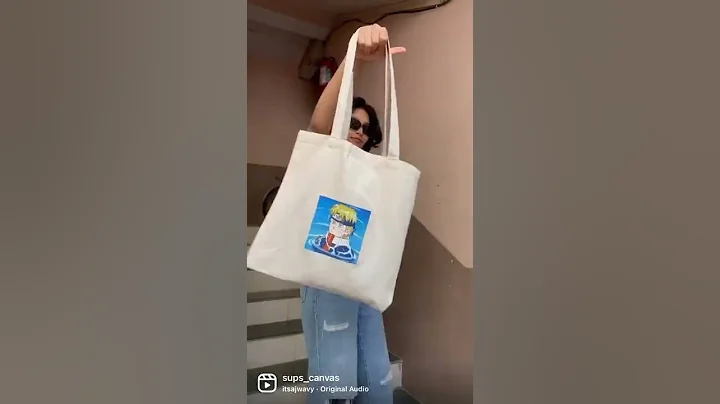 Acrylic painting on tote bag #canvaspainting #shorts #viral #naruto