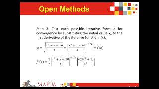Module 1 Lesson 4 Fixed Point Iteration method