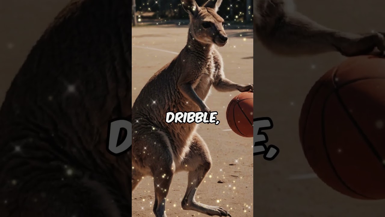 Kangaroo Plays Basketball Like a Pro - Insane Skills on Display basketball basketball kangaroo