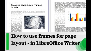 How to use frames for page layout - in LibreOffice Writer