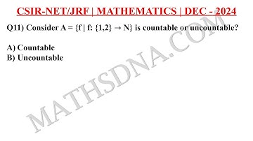 || CSIR NET/JRF || GATE || SET ||  Real Analysis || Sets Countable & Uncountable ||