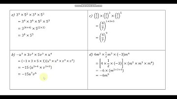 Form 3 Mathematics Chapter 1 Indices/ 1.2a 1.2b (Activity)