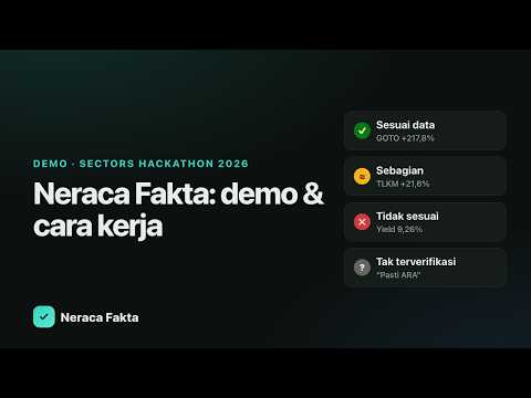 Neraca Fakta: Demo & Cara Kerja | Sectors Hackathon 2026