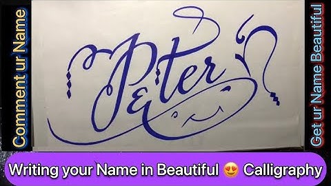 PETER Name Signature Calligraphy | How to Draw |  #mybloopers #asmr #shorts #tiktok #peter