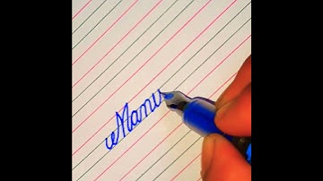 "Manisha" Beautiful name in Cursive writing #cursivewriting #calligraphy #shorts