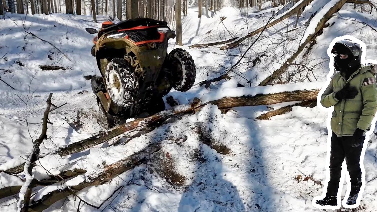 Obstacole pe traseu ❄️ ATV CF Moto ❄️ Can-am