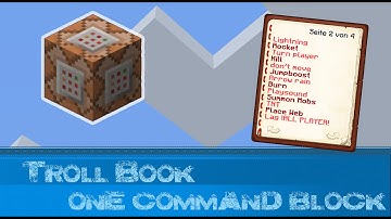 Minecraft one command block: Troll Book!