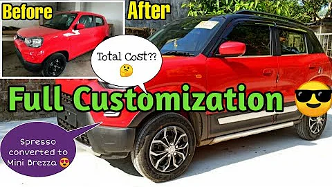 Maruti S Presso modification || Total Cost || Dual Tone || Spresso converted to Mini Brezza 😍