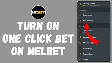 How to Turn On One Click Bet on Melbet (2024) | Enable One Click Bet on Melbet