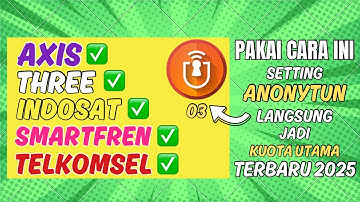 CARA SETTING ANONYTUN Terbaru 2025 | Ubah Semua Kuota Apa Aja Menjadi Kuota Utama Reguler