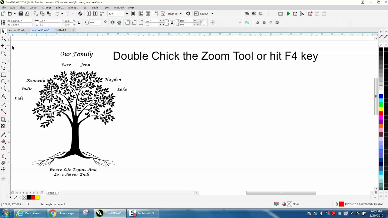 Corel Draw Tips & Tricks Double Click the ZOOM tool or F4 Key YouTube