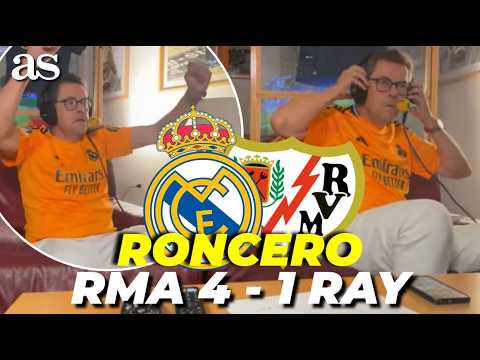 RONCERO'S REACTION to the REAL MADRID 4-1 RAYO VALLECANO goals
