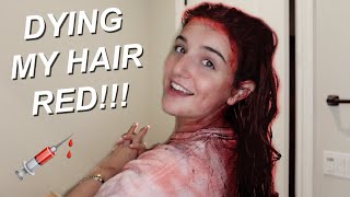 DARK BROWN TO RED HAIR (AT HOME)