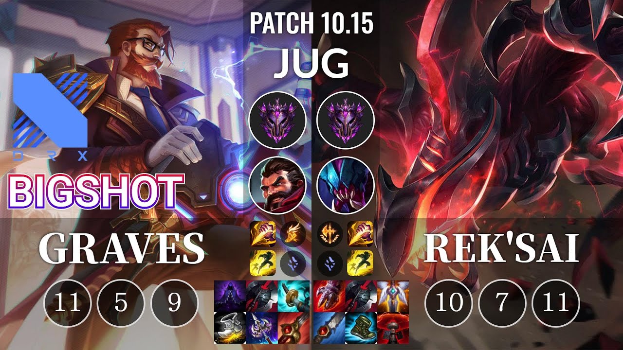 DRX BigShot Graves vs Rek'Sai Jungle - KR Patch 10.15