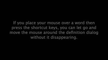 Mac OS X Definition Shortcut