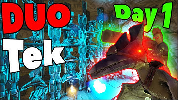 How a 10,000 Hour DUO TRIBE Claims a OP MODDED CAVE Day 1 - DEFENSE   ARK PvP