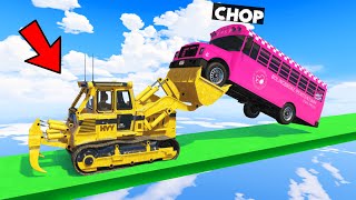 GTA 5 FACE TO FACE CHALLENGE WITH JCB AND PRISON BUS CHOP
