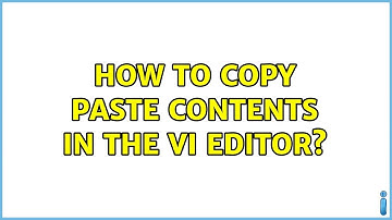 Ubuntu: How to copy paste contents in the vi editor?