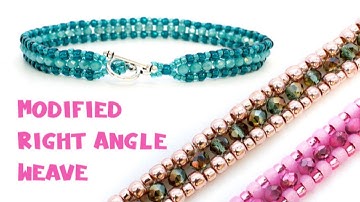 Easy Modified Right Angle Weave!  Step-By-Step
