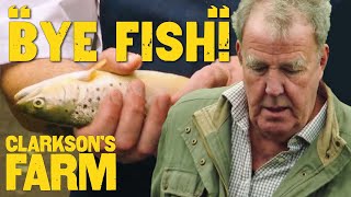 Jeremy and Lisa Go Fishing in Their Homemade Pond | Clarkson's Farm