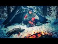 Bushcraft shelter in a snowy forest - into the wild | LIFE IN THE WOODS