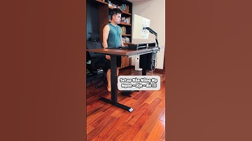 Góc Setup với bàn nâng hạ đơn giản tiết kiệm, phù hợp với anh em sinh viên. #nghiensetup #desksetup