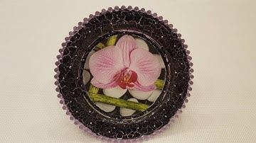 Reverse decoupage on the glass/plate-DIY