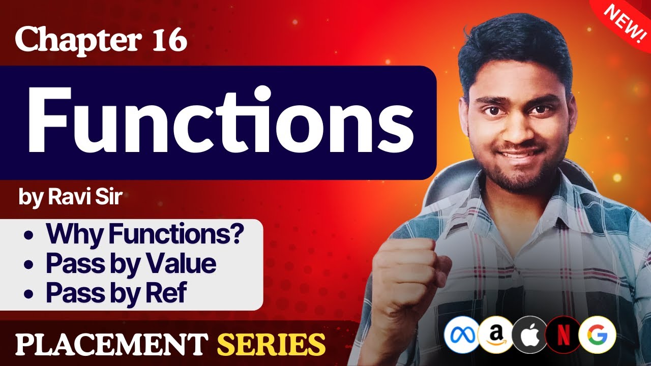 Chapter 16: Functions in C++ | Complete Functions in One Video | DSA by ...