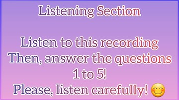 Listening script and audio 1