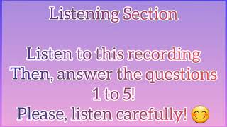 Listening script and audio 1