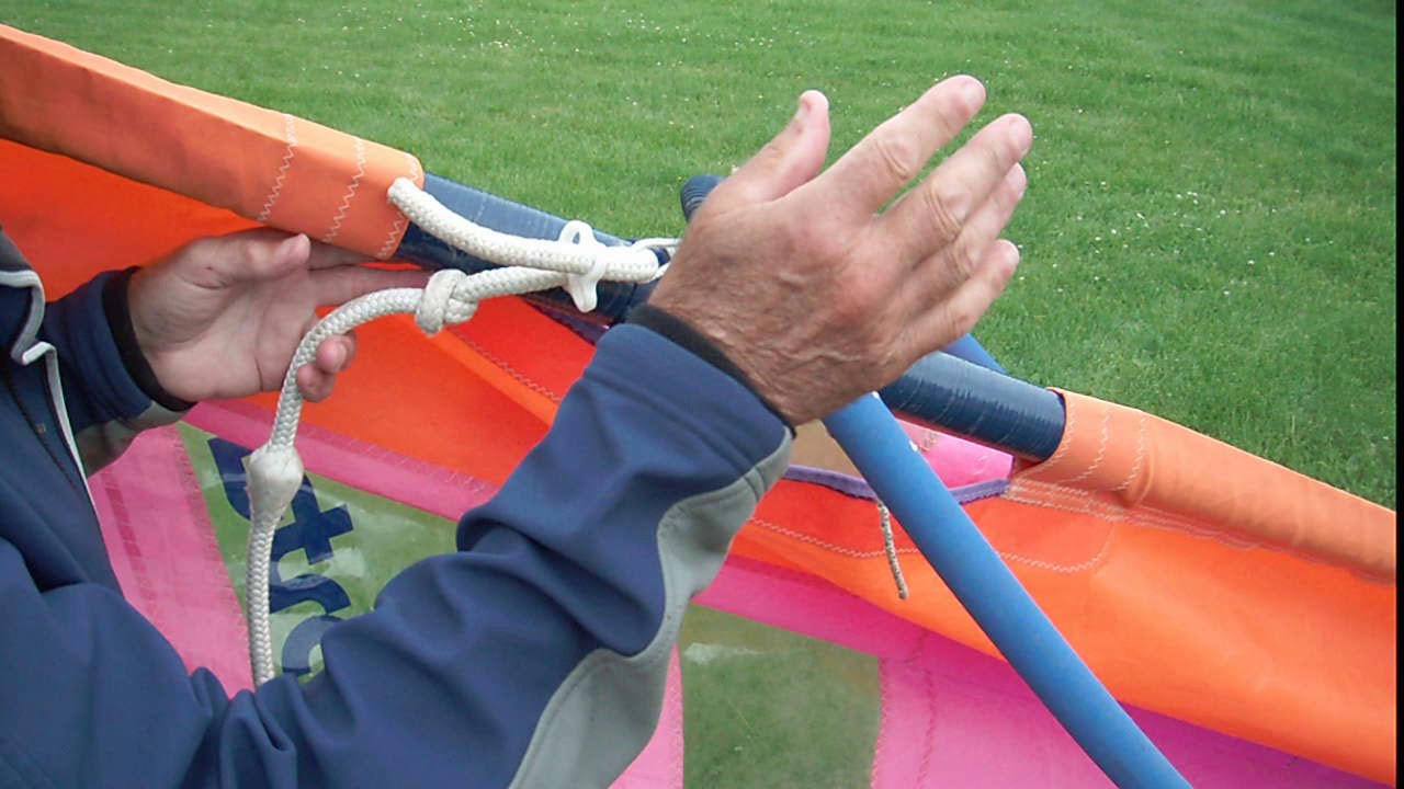 Windsurfing Tie on Boom demo YouTube