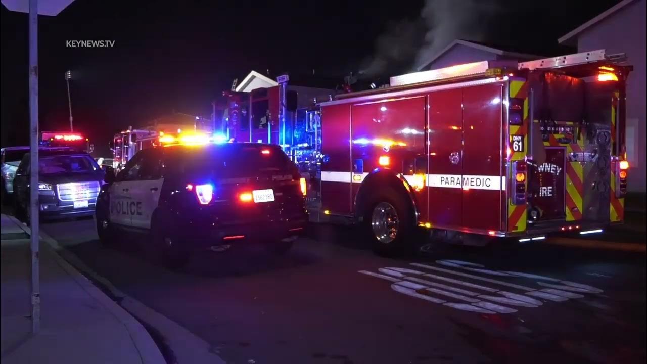 Downey, CA Firefighters Locate Victims of Structure Fire, 1