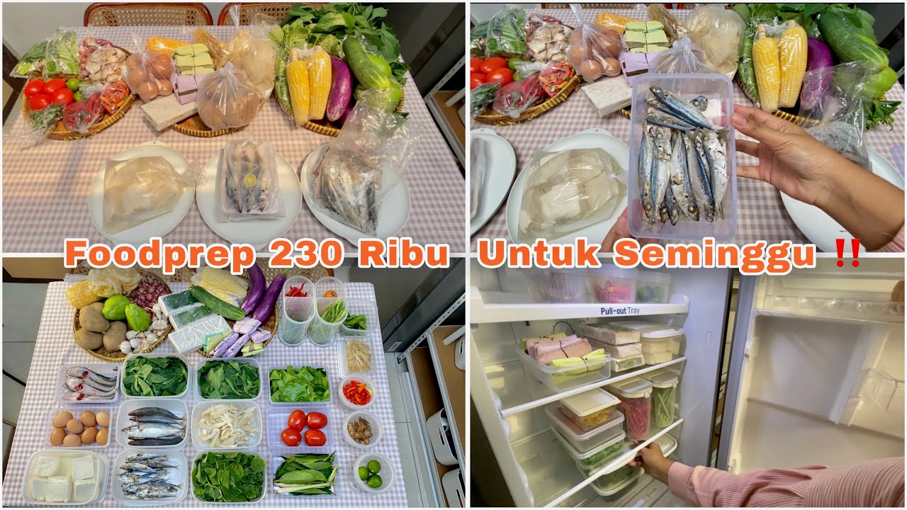 AKHIRNYA BISA FOODPREP LAGI ‼️MENYIMPAN STOK LAUK & SAYUR LEBIH TAHAN LAMA DI KULKAS ‼️