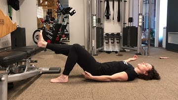 Long lever bridge for hamstrings - isometric contraction