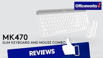 Logitech Wireless Mouse and Keyboard Combo White MK470