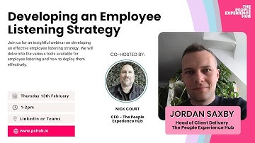 Developing an Employee Listening Strategy​: With downloadable workbook