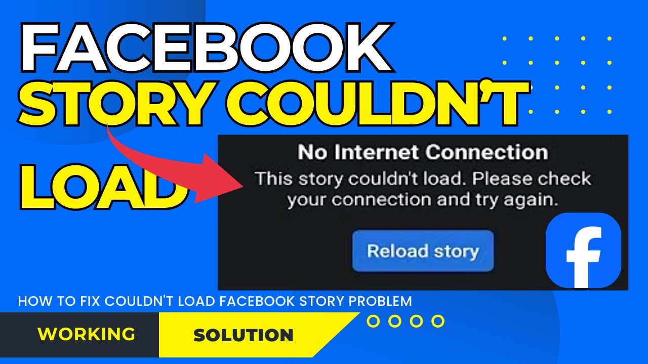 How To Fix Couldn't Load Facebook Story Problem || Facebook Network ...