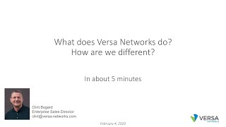 What does Versa do? How are we different?