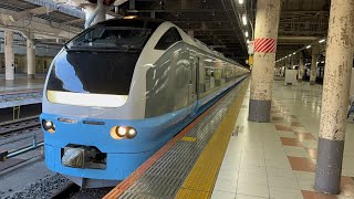 E653系1000番台K71編成　特急川越物語号送り込み回送警笛を鳴らして上野駅発車