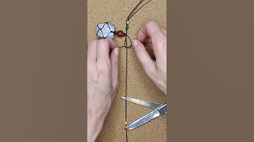 How to make a Crystal Beaded Necklace with the macrame technique - DIY Crystal Wrapping #shorts