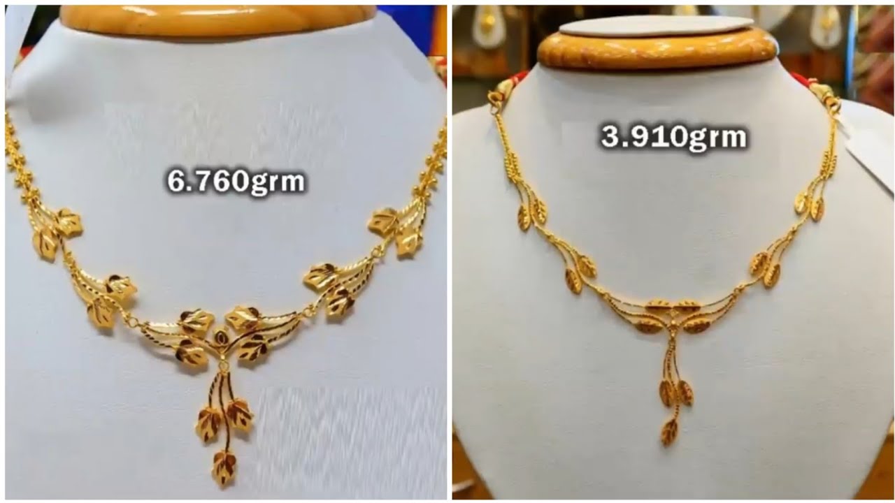 latest gold necklace designs with 