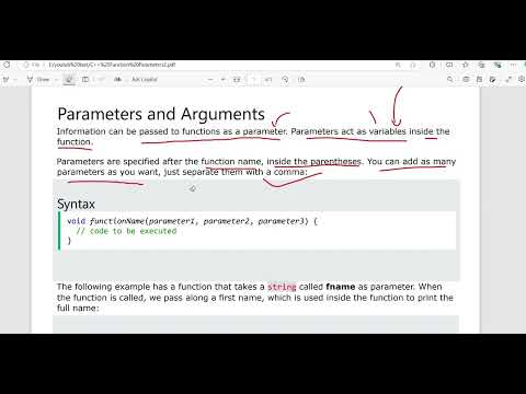 C++ Function Parameters