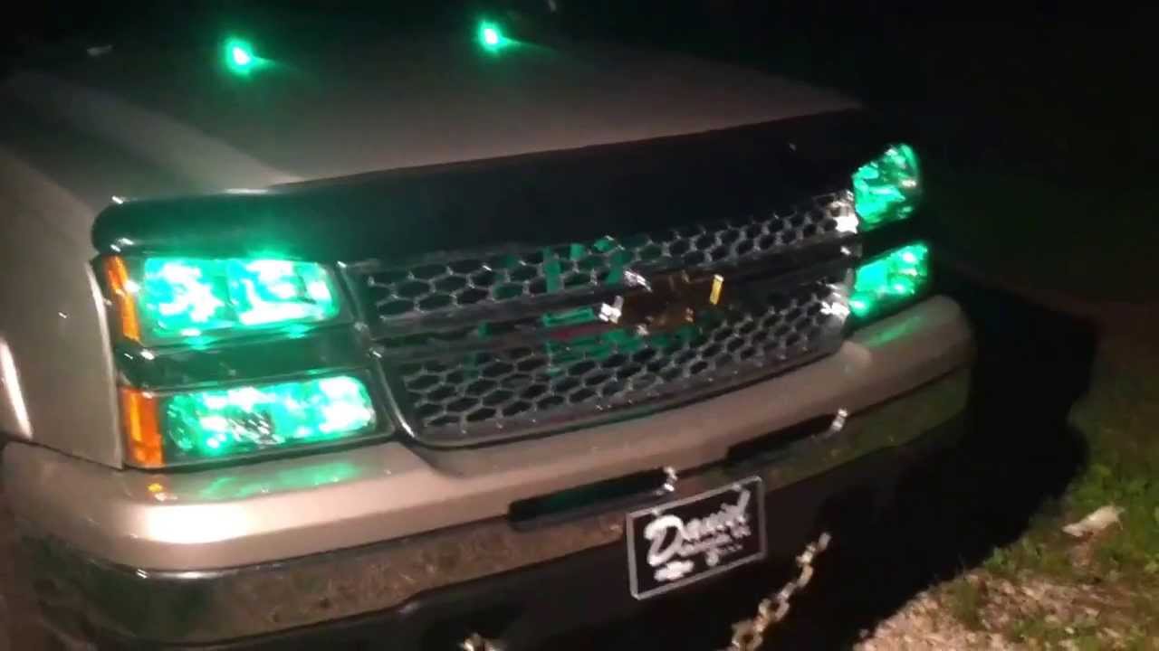 2007 chevy silverado led headlight mod - YouTube