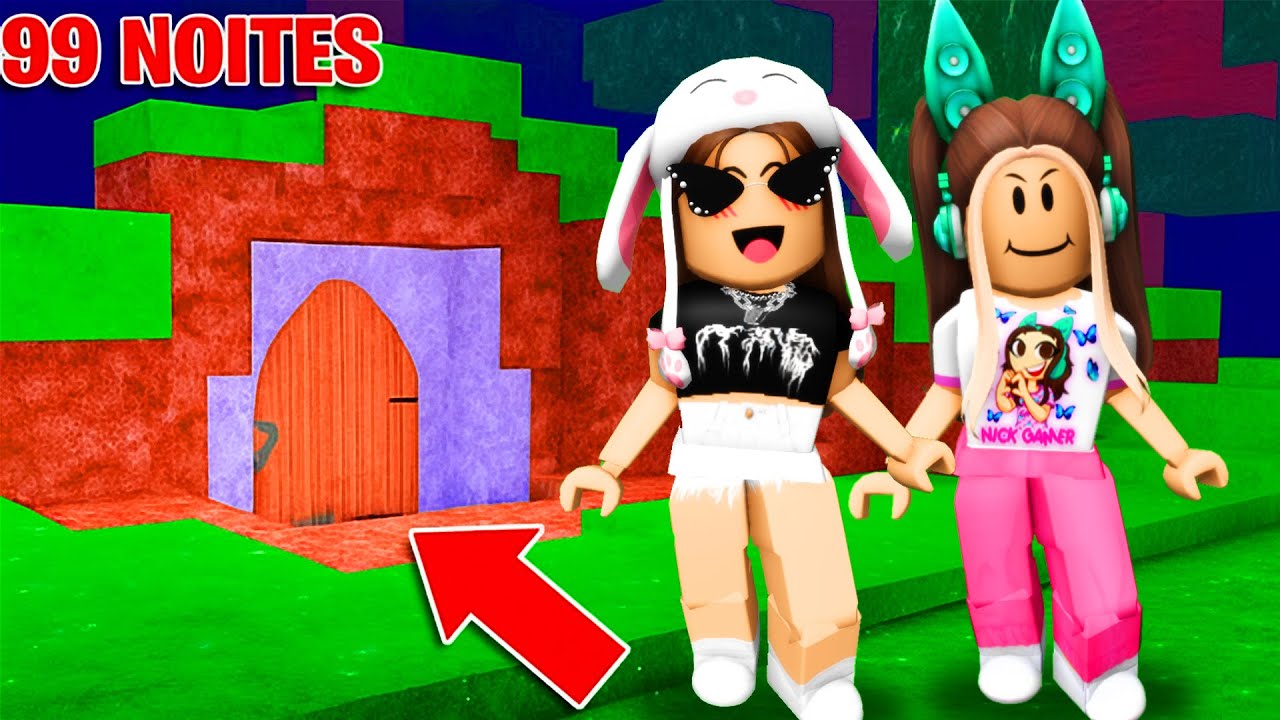 DESAFIO SO PODEMOS PASSAR A NOITE NA CAVERNA no 99 NOITES- Roblox