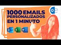 🚀 COMBINAR CORRESPONDENCIA: Cómo enviar CORREOS PERSONALIZADOS desde outlook AUTOMÁTICAMENTE 😎