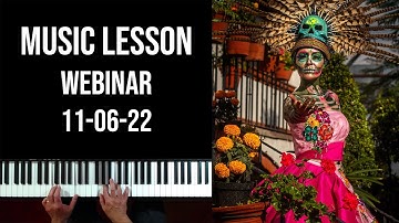 Lessons with Carlos (Webinar 11-06-22), Brasil Comping Patterns, II-V-I Riff, C-MA7(9), Blues in Bb