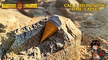 Gurren Lagann Core Drill Necklace - 3D Print & Build #shorts