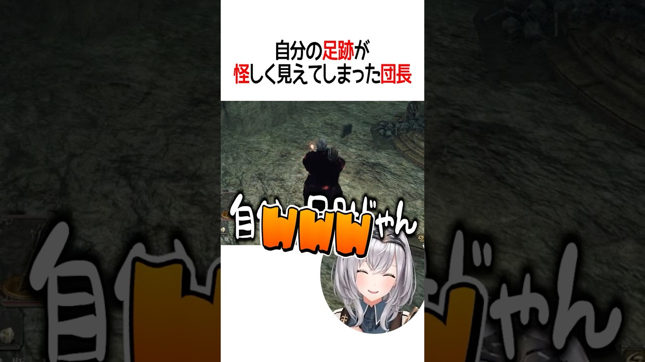 自分の足跡が怪しく見えてしまった団長【ホロライブ切り抜き/Hololive】#shorts #白銀ノエル