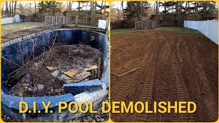 Really Weird Pool Needing Demolished! Satisfying!