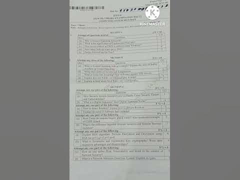 computer system security AKTU question paper 2021-2022😊#